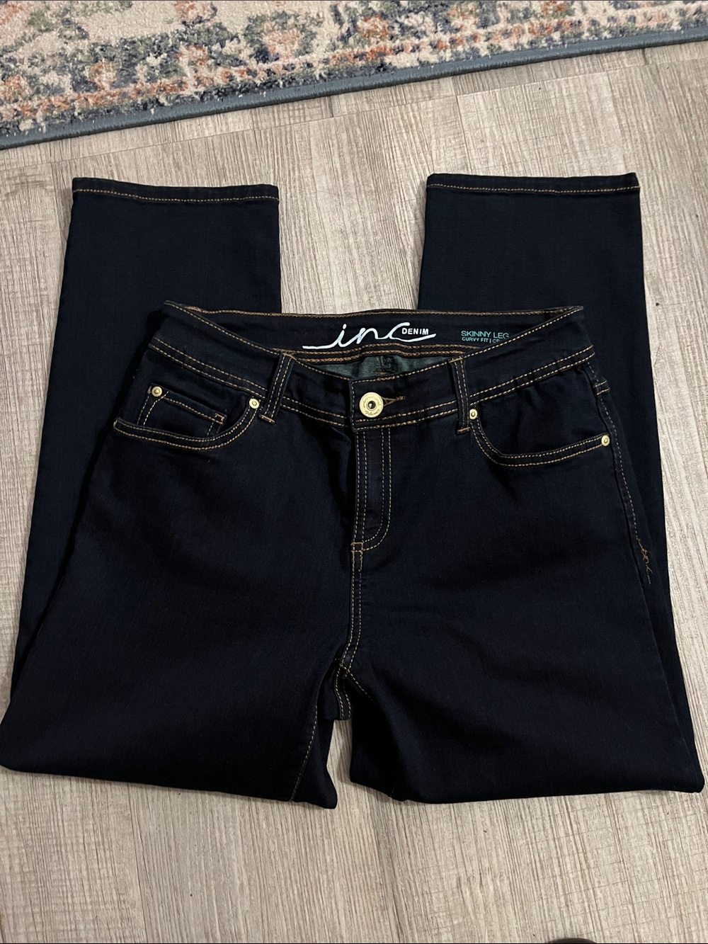 INC Navy Skinny Jeans